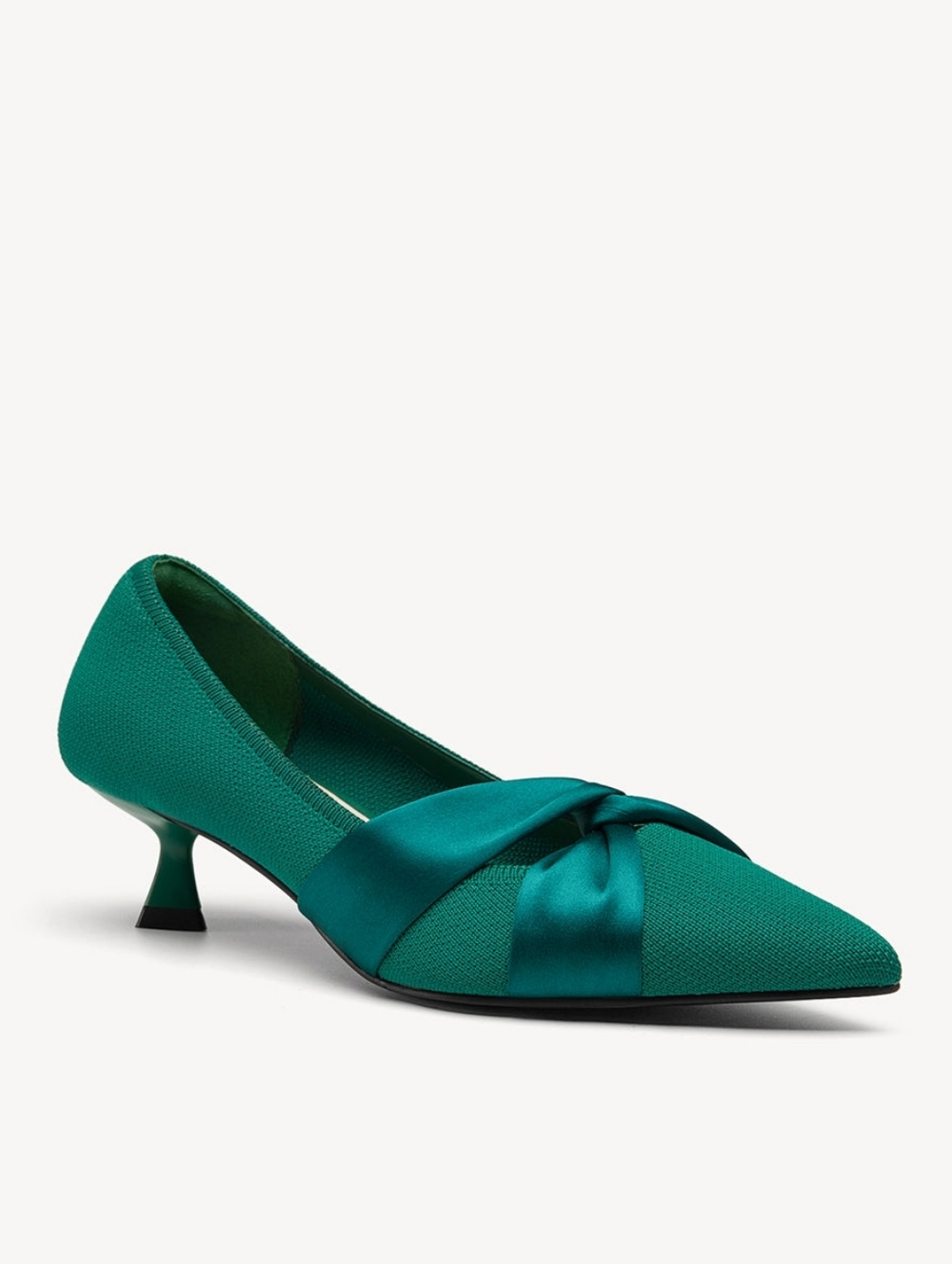 Cosy Island Kletta Pointed Toe Heeled Pump Green Size EU 36 US 6